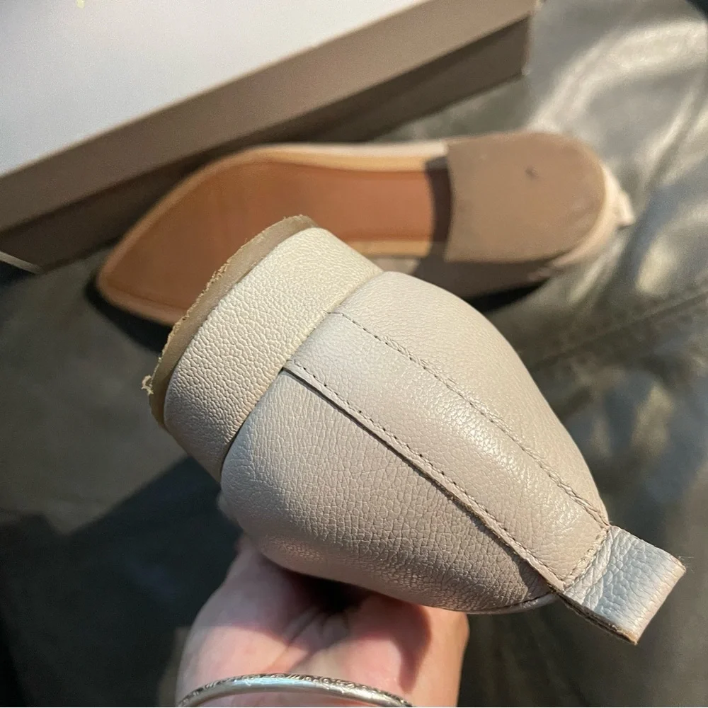 Franco Sarto Cream Flats Elegant Loafers - Picture 4 of 7